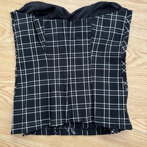 Vintage Le Chateau Plaid Medium women sleeveless top Y2K Dark Academia Feminine - Picture 3 of 8